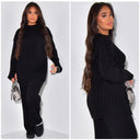 Knitwear Oversized Long Top Wide Leg And Sleeve Detail 23535