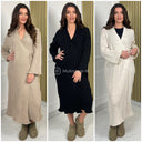 Knitwear Wrapped Tie Belt Maxi Dress