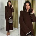 Knitwear Round Neck Maxi Oversized Line Detail 21180