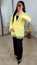 Blazer met Kantdetails en Satijnen Voering