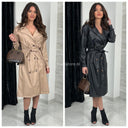 Leatherlook TIE Belt Jacket Buttons