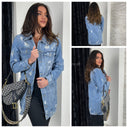 Bestseller Denim Ripped Jacket Long M171
