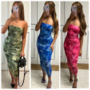 Strapless Marble Mesh Dress