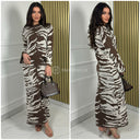 Sweater Maxi Dress Animal Print