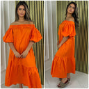 Koop afgeprijsde off shoulder ruche jurk. Ontdek glamoureuze meisjes kleding in Rotterdam.