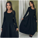 Einteiliges geripptes Oberteil + Rockkleid