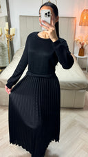 One piece Sweater Skirt Pleated Dress