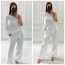 One-Shoulder-Overall aus superweichem Käsetuch