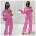 One-Shoulder-Overall aus superweichem Käsetuch