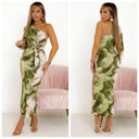 One Shoulder Tie Belt Dress Colors