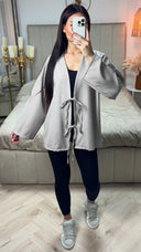 Oversized 2 Ties Cardigan