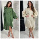 Übergroßes Blusenkleid mit weiten Armen