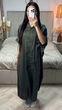 Oversized Blouse Maxi Dress