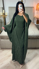 Oversized Butterfly Rhinestone Abaya Inside Tie Belt