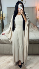 Oversized Diamond Butterfly Abaya Inside Tie Belt