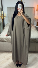 Oversized Diamond Butterfly Abaya Inside Tie Belt