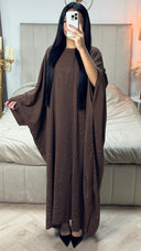 Oversized Diamond Butterfly Abaya Inside Tie Belt