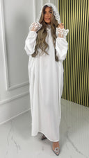 Oversized Headscarf Double Hood Laces Detail