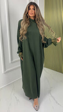 Oversized Headscarf Double Hood Laces Detail