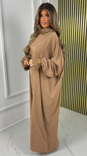 Oversized Headscarf Double Hood Laces Detail