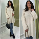 Übergroßer, langer Pullover