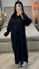 Oversized Maxi Blouse Pleated Detail