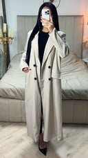 Oversized Maxi Essential Blazer Button Detail