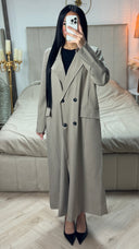 Oversized Maxi Essential Blazer Button Detail