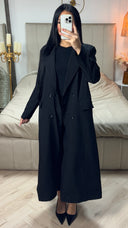 Oversized Maxi Essential Blazer Button Detail