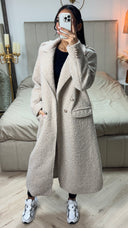 Oversized Military Teddy Jacket Golden Buttons