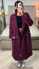 Oversized Military Teddy Jacket Golden Buttons