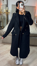Oversized Military Teddy Jacket Golden Buttons