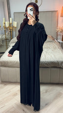 Oversized Pocets Abaya Button Detail