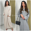 Oversized Round Neck Thick Super Soft Maxi Dress Extra Long