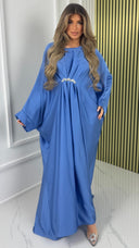 Oversized Satin Dress Flower Brooch Detail