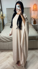 Oversized Rhinestone Butterfly Abaya Inside Tie Belt