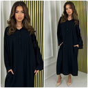 Perfect Oversized Blouse Dress Pocket Details