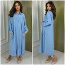 Perfect Oversized Blouse Dress Pocket Details