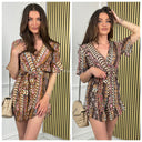 Motif Tie Belt Playsuit