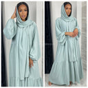 Pleated Headscarf Abaya Oversized