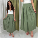 Pleated Wide Skirt
