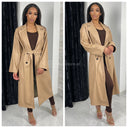 Leatherlook Buttons Jacket Tie Belt