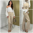 Premium Quality Golden Buttons Stretch Flared Jeans 77516-6