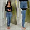 Premium Quality Stretch Jeans 5 Button Detail Y6133R