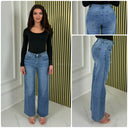 Premium Quality Stretch Wide Leg Jeans Y6263R