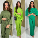 2psc Wide Legs Set Premium Stripe 3D Material