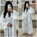 Round Neck Embroidery Maxi Dress