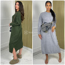 Round Neck Maxi Dress Thick 5513