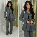 Strickset mit Rüschendetail und 3 Bändern