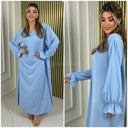 Schlichtes Kleid mit Rüschenärmeln